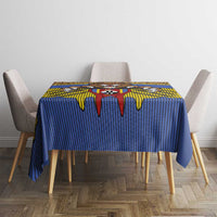 Swaziland Tablecloth Coat of Arms Lion Elephant Shield Leopard Print Design