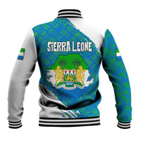 Sierra Leone Crest Baseball Jacket with National Coat of Arms and Flag Colors