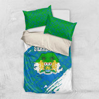 Sierra Leone Crest Bedding Set with National Coat of Arms and Flag Colors