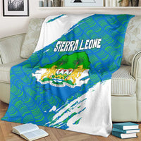 Sierra Leone Crest Blanket with National Coat of Arms and Flag Colors
