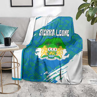 Sierra Leone Crest Blanket with National Coat of Arms and Flag Colors