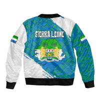 Sierra Leone Crest Bomber Jacket with National Coat of Arms and Flag Colors