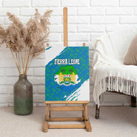 Sierra Leone Crest Canvas Wall Art with National Coat of Arms and Flag Colors