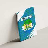 Sierra Leone Crest Canvas Wall Art with National Coat of Arms and Flag Colors
