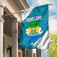 Sierra Leone Crest Garden Flag with National Coat of Arms and Flag Colors