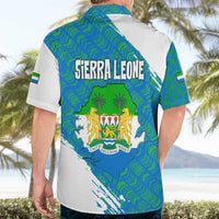 Sierra Leone Crest Hawaiian Shirt with National Coat of Arms and Flag Colors