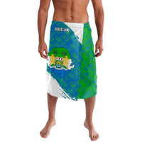 Sierra Leone Crest Lavalava with National Coat of Arms and Flag Colors