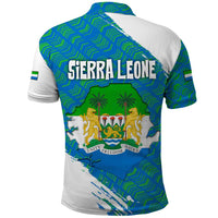 Sierra Leone Crest Polo Shirt with National Coat of Arms and Flag Colors