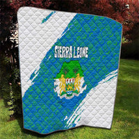 Sierra Leone Crest Quilt with National Coat of Arms and Flag Colors