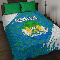 Sierra Leone Crest Quilt Bed Set with National Coat of Arms and Flag Colors