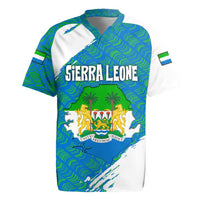 Sierra Leone Crest Rugby Jersey with National Coat of Arms and Flag Colors