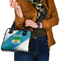 Sierra Leone Crest Shoulder Handbag with National Coat of Arms and Flag Colors