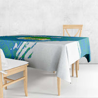 Sierra Leone Crest Tablecloth with National Coat of Arms and Flag Colors