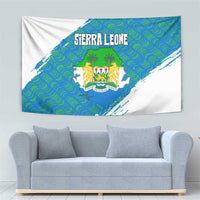 Sierra Leone Crest Tapestry with National Coat of Arms and Flag Colors