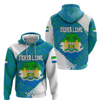 Sierra Leone Crest Zip Hoodie with National Coat of Arms and Flag Colors