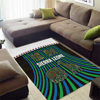 Sierra Leone Area Rug with Tribal Animal Pattern Featuring Lion Elephant Giraffe and Monkey