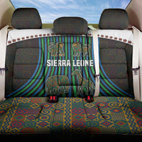 Sierra Leone Back Car Seat Cover with Tribal Animal Pattern Featuring Lion Elephant Giraffe and Monkey