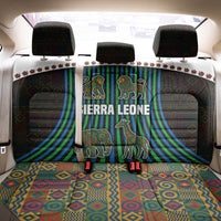 Sierra Leone Back Car Seat Cover with Tribal Animal Pattern Featuring Lion Elephant Giraffe and Monkey