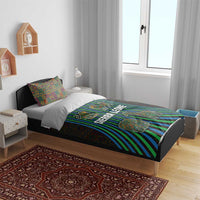 Sierra Leone Bedding Set with Tribal Animal Pattern Featuring Lion Elephant Giraffe and Monkey