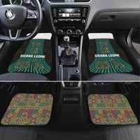 Sierra Leone Car Mats with Tribal Animal Pattern Featuring Lion Elephant Giraffe and Monkey