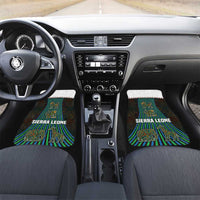 Sierra Leone Car Mats with Tribal Animal Pattern Featuring Lion Elephant Giraffe and Monkey
