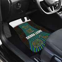 Sierra Leone Car Mats with Tribal Animal Pattern Featuring Lion Elephant Giraffe and Monkey