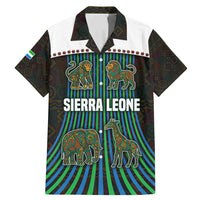 Sierra Leone Family Matching Mermaid Dress and Hawaiian Shirt with Tribal Animal Pattern Featuring Lion Elephant Giraffe and Monkey