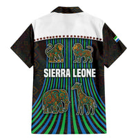 Sierra Leone Family Matching Mermaid Dress and Hawaiian Shirt with Tribal Animal Pattern Featuring Lion Elephant Giraffe and Monkey