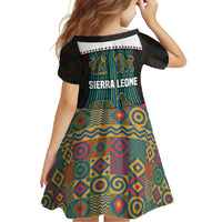 Sierra Leone Family Matching Off Shoulder Maxi Dress and Hawaiian Shirt with Tribal Animal Pattern Featuring Lion Elephant Giraffe and Monkey