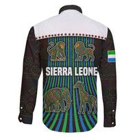 Sierra Leone Family Matching Short Sleeve Bodycon Dress and Hawaiian Shirt with Tribal Animal Pattern Featuring Lion Elephant Giraffe and Monkey