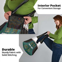 Sierra Leone Grocery Bag with Tribal Animal Pattern Featuring Lion Elephant Giraffe and Monkey