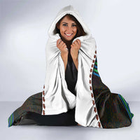 Sierra Leone Hooded Blanket with Tribal Animal Pattern Featuring Lion Elephant Giraffe and Monkey