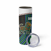 Sierra Leone Skinny Tumbler with Tribal Animal Pattern Featuring Lion Elephant Giraffe and Monkey
