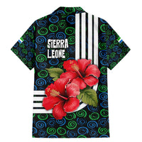 Sierra Leone Family Matching Mermaid Dress and Hawaiian Shirt with Red Hibiscus Floral Design and Tribal Swirl Pattern