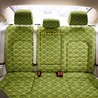 Gabon Tribal Pattern Back Car Seat Cover with National Flag Colors and Bold Text Design
