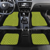 Gabon Tribal Pattern Car Mats with National Flag Colors and Bold Text Design