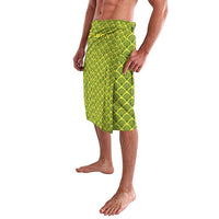 Gabon Tribal Pattern Lavalava with National Flag Colors and Bold Text Design