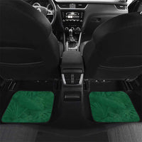 Gabon Car Mats with Black Panther Graphic and Hibiscus Flower Design in National Colors