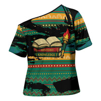 Rooting For Every HBCU Cross Shoulder Shirt Pan African Kente Pattern - History And Knowledge Torch