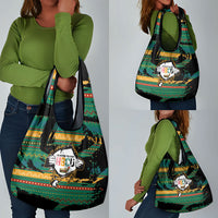 Rooting For Every HBCU Grocery Bag Pan African Kente Pattern - History And Knowledge Torch
