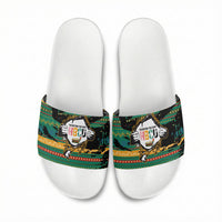 Rooting For Every HBCU Slide Sandals Pan African Kente Pattern - History And Knowledge Torch