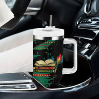 Rooting For Every HBCU Tumbler With Handle Pan African Kente Pattern - History And Knowledge Torch