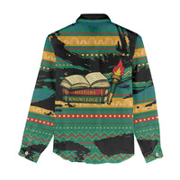 Rooting For Every HBCU Women Casual Shirt Pan African Kente Pattern - History And Knowledge Torch