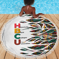 Historically Black Colleges Universities HBCU Beach Blanket Pan African Colors Tribal Pattern Typography