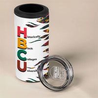 Historically Black Colleges Universities HBCU 4 in 1 Can Cooler Tumbler Pan African Colors Tribal Pattern Typography