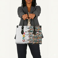 Historically Black Colleges Universities HBCU Leather Bag Pan African Colors Tribal Pattern Typography