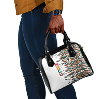 Historically Black Colleges Universities HBCU Shoulder Handbag Pan African Colors Tribal Pattern Typography