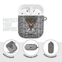 HBCU Black History Legacy AirPods Case Word Cloud African Shield Knowledge Book