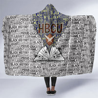 HBCU Black History Legacy Hooded Blanket Word Cloud African Shield Knowledge Book