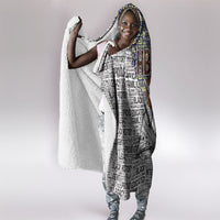 HBCU Black History Legacy Hooded Blanket Word Cloud African Shield Knowledge Book